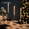 Candeldo Gold Taper Candle Holders: Set of 6 Tall Candlestick