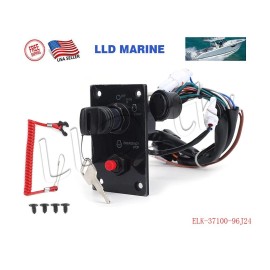 LLD_TK SUZUKI Outboard Top Single Ignition Key Switch Panel 37100-96J24 37100-96J27