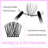 VEYESBEAUTY Lash Clusters Kit Individual Eyelash Extensions Thin & Invisible