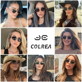Colrea Trendy Oval Sunglasses for Women Men 2025 Retro Sun Glasses Classic Shades UV400 Protection CL2501