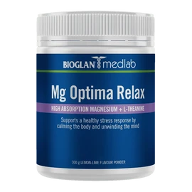 Bioglan Medlab Mg Optima Relax Lemon-Lime Powder 300g