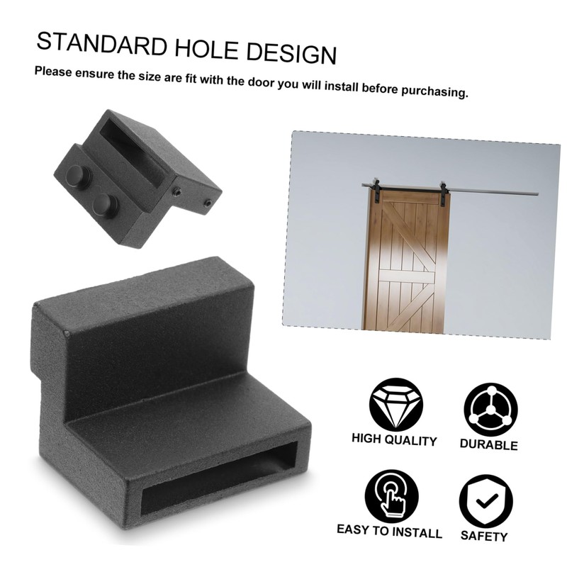 TEHAUX 1Pair Zinc Alloy Barn Door Stopper Sliding Rail Roller