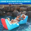 GoFloats Lazy Buoy Floating Pool Lounge Chair with Cup Holders