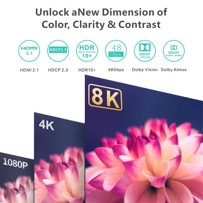 iArkPower HDMI 2.1 Audio Extractor 4K120Hz HDMI to Optical +