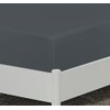 EV Dekor Fitted Sheet Single, Charcoal - Deep Pocket Bedsheet