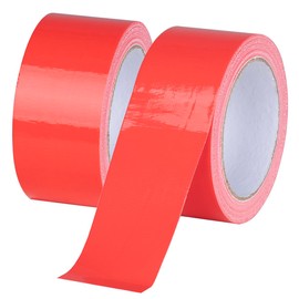 XUXU 2 Pack Duct Tape Heavy Duty Waterproof Red Duct Tape, Strong Adhesive Duct Tape Bulk for Indoor Outdoor Repairs Tear by Hand,40 Yards x 2 Inch Total