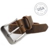 Nickel Smart Mt. Pisgah Titanium Brown Distressed Leather Belt -