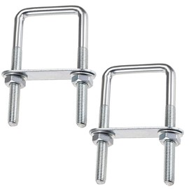 duoyif U-bolts U-bolt M8 U-bolt square, M8 U screws stainless steel with nut frame plate washer, U bracket screw for pipe attachment car towing (70 x 110 mm)