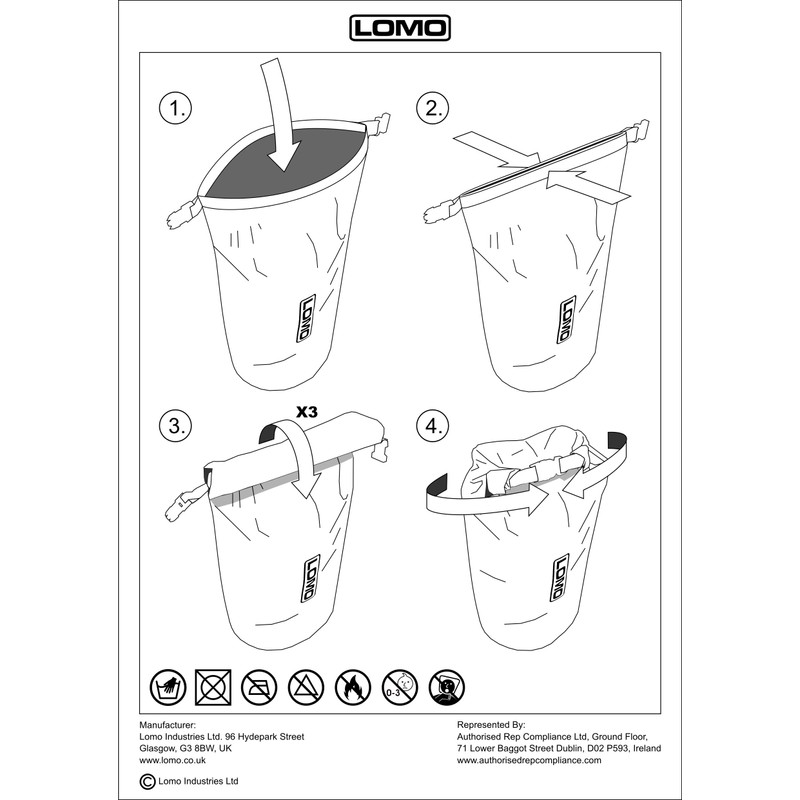 Lomo 20L TPU Dry Bag - Lightweight Flexible Waterproof Yellow