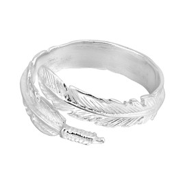 Spiritual Embrace Feather Wrap .925 Sterling Silver Ring (8)