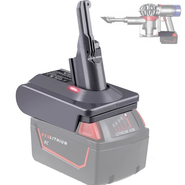 Upgrade V7/V8 Battery Adapter, for Milwaukee M18 18V Li-ion Battery,