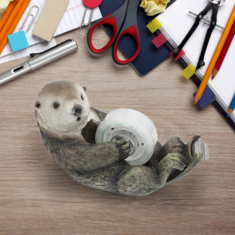 Cute Animal Tape Dispenser, Sea Otter, Tape Cutter, Desk Decorative