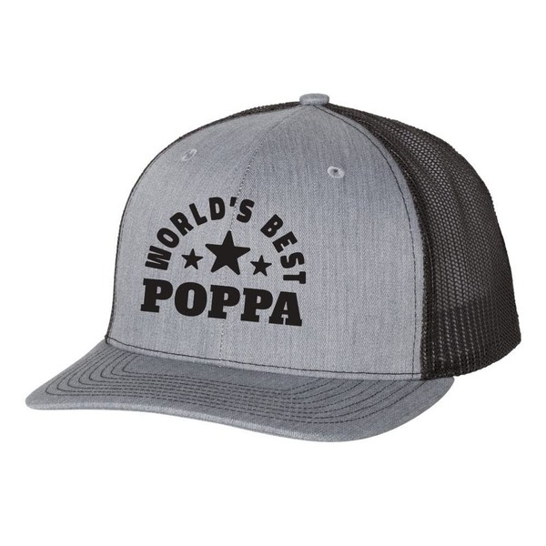 Men's Father's Day World's Best Poppa Embroidered Mesh Back Trucker