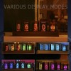 Adventurers Nixie Tube Clock,Walnut Wood RGB Digital Clock,Retro Modern Desktop