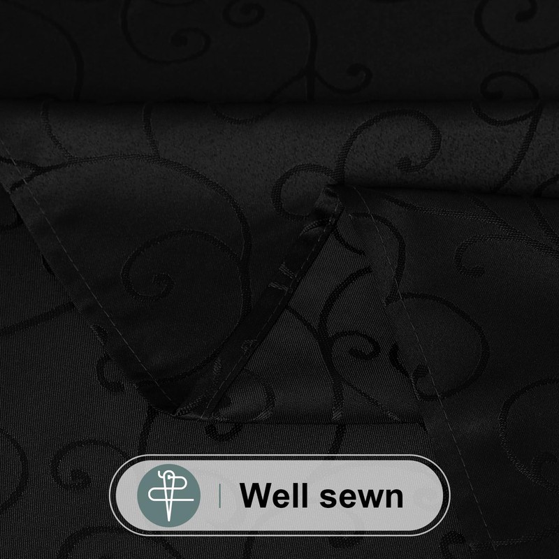 Homaxy Table Cloth Round 150 cm, Washable Polyester Jacquard Tablecloth,