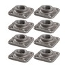 PIPE DECOR 1/2" Black Iron Micro Mini Square Floor Flange