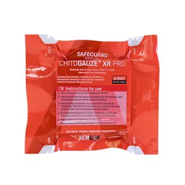 ChitoGauze PRO by Safeguard Medical. Z-Folded, Emergency Equipment for Massive Hemorrhage Control, Made in The USA