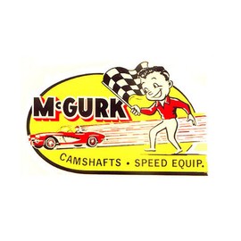 Trooperbay McGurk Camshafts & Speed Equipment Vintage Look Drag Race Hot Rod Decal Bumper Sticker