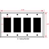 Art Plates - 4-Gang Rocker/Decora/GFCI Switch Plate - Motorcycle Helmets
