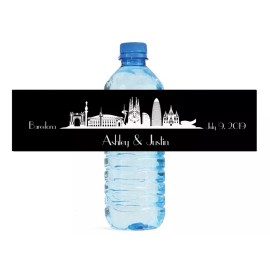 My Wonderful Labels Barcelona Theme Water Bottle Labels Great for Birthday Party Wedding travel