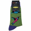 Sockfly NWT Hummingbird Visit Dress Socks Novelty Men 8-12 Green