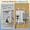 TV Cord Hider & in-Wall Cable Management Kit, Dual Outlet