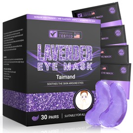 Under Eye Patches (30 Pairs), Under Eye Mask for Puffy Eyes and Dark Circles, Eye Masks with Collagen, Relieves Pressure and Reduces Wrinkles, Revitalises and Refreshes Your Skin, Lavender
