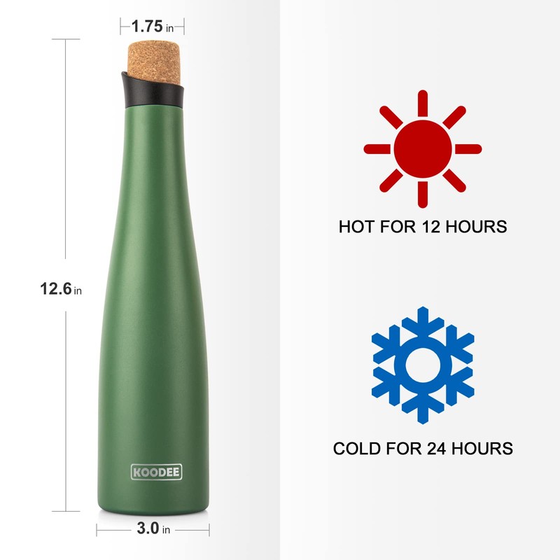 Koodee 24 oz Wine Bottle Insulator Stainless Steel Vacuum Insulated