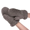 Extremely warm 100% natural merino sheep wool mittens for men