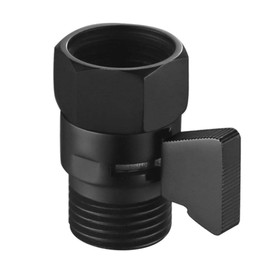 Angle Simple Shower Valve, Brass Water Flow Shut Off Valve for Hand Shower, RV Hose Flow Restrictor, Matte Black