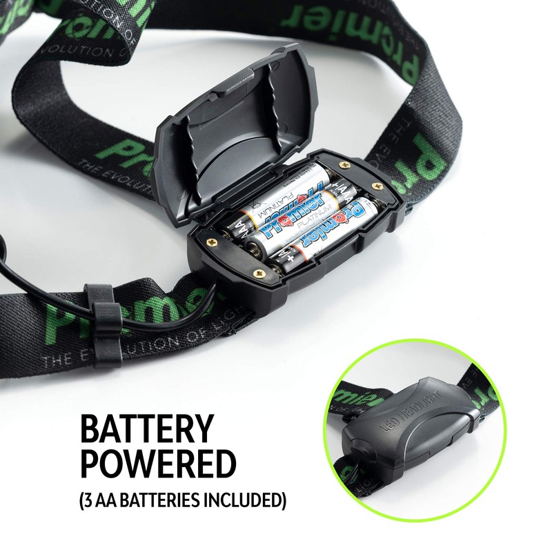 Powerful LED Headlamp Flashlight Batteries INCLUDED, 5 Modes (200 Lumen)