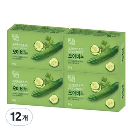 Natural Beauty Soap Cucumber Scent, 90g, 12 Pieces / 자연미인 비누 오이향, 90g, 12개입