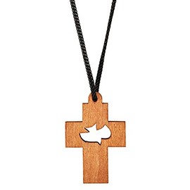 Holy Spirit Dove Cross Confirmation Pendant Necklace