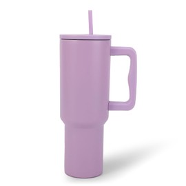 Stainless Steel Insulated Tumbler with Straw and Lid, Insulated Tumbler Reusable and leak-proof，40oz（Purple）