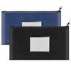 2 Pack Money Bags with Zipper, Bank Pouch with Label,