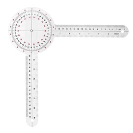Goniometer 12 inch 360° Clear Protractor Physical Therapy, for Medical Range of Motion Measurement Angle Ruler and Protractors Bulk for Classroom