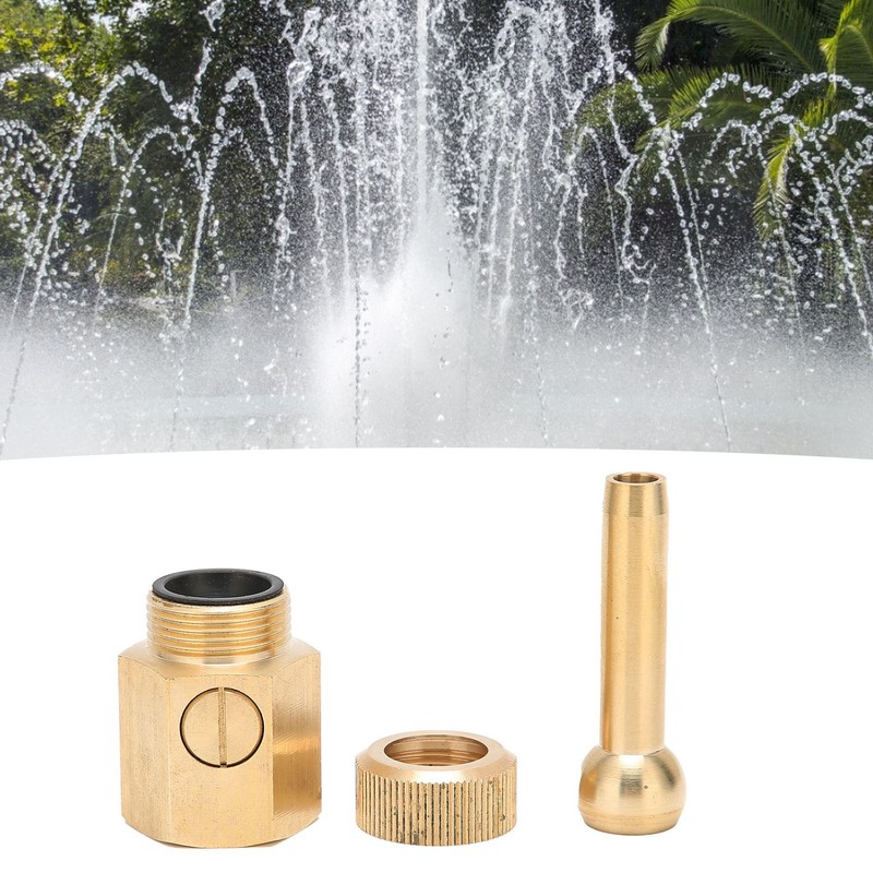 Female Thread Fountain Nozzle Brass Adjustable Water Spray Head with