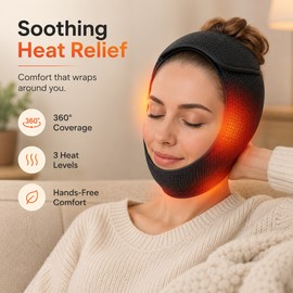 Electric Heated Head Wrap for Comfort – 3-Level Hot Compress Scalp Belt for Home Office Winter Use