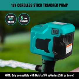 Cordless Stick Water Transfer Pump Compatible with Makita 18v Battery, 720GPH, Brushless Motor, Portable Sump Utility Pump for Deep Well, Drum,Pool Garden Pond (Tool Only)