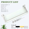 Alise Bathroom Glass Shelf with Stainless Steel Railing, Polished Chrome