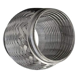 Verocious Motorsports Stainless Steel Exhaust Flex Pipe w/Interlock Liner - 1.5" ID x 4" Long