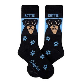 Sabyloo Rottweiler Crew Socks Unisex Blue