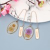 ARFUKA Pack of 4 Bookmark Clips Dried Flowers Metal Bookmark