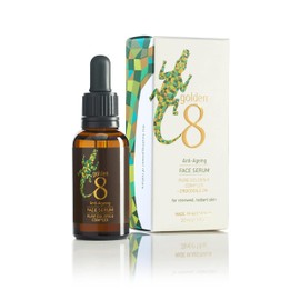 Golden 8 Anti-Aging Miracle Oil Serum | Dry Sensitive Itchy Irritated Skin Relief | Natural Crocodile Oil Skincare with Jojoba, Olive Oil, Vitamins A, C, E