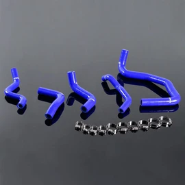 G-PLUS Silicone Radiator Hoses Coolant Clamps Kit Compatible With 1998-2007 Honda CB400 NC23E VTEC I/II/III Blue