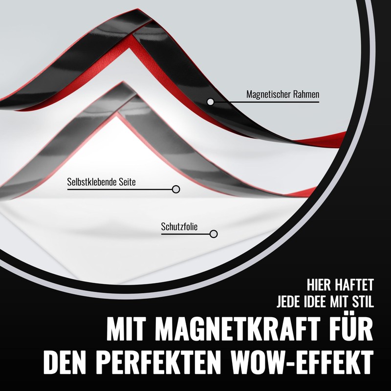 POPPSTAR 5x Magnetic Information Frames A4 Height 32.4 cm Width