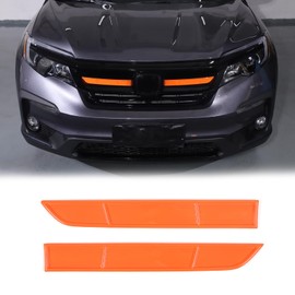 HIRUFAIT Car Front Grille Decorative Strip for Honda Pilot 2016-2022, ABS Material Front Center Grill Grille Cover Trim Molding Accessories