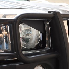 necar2020 Steel Black Car Headlight Angry Bird Styling Trim Cover For Hummer H3 2005-2009