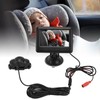Baby Car Safety View Mirror Adjustable 4.3in Shatterproof Baby Car