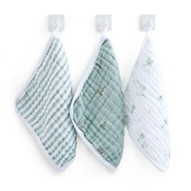 Aiden & Anei AWCO30005 Organic Cotton Wash Cloth, Set of 3, Baby Gift, Sailing Seas Set, 3-Pack Organic Washcloths